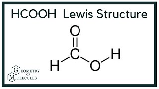 HCOOH Lewis Structure Methanoic Acid [upl. by Eckel12]