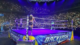 NAOMI ENTRANCE AT WWE BACKLASH LYON  RINGSIDE wwe backlash france [upl. by Lemrahs]