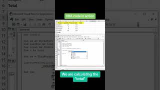 VBA Code Caculate Total shortsvideo vbacode [upl. by Compton]