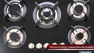 Electric Tempered Glass Built in Kitchen 5 Burner Oven Gas Cooktops Review [upl. by Ric]