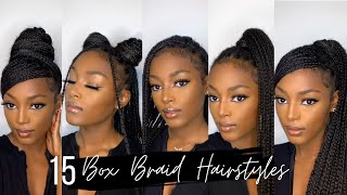 How To 15 Knotless Box Braids Hairstyles  Quick and Easy  Beginner Friendly [upl. by Saeger]