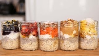 Overnight Oatmeal  5 Delicious Ways [upl. by Quinlan748]