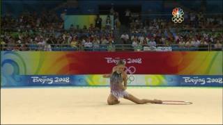 Evgenia Kanaeva Hoop 2008 Olympic AA HD [upl. by Eimarej]