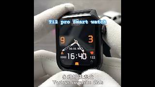 T12 Pro 🔥 185 inch Screen Size  Alarm clock  BT call  Music  smartwatch youtubeshorts [upl. by Hnahc]