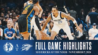 Dallas Mavericks Highlights vs Oklahoma City Thunder  November 17 2024 [upl. by Karalynn]