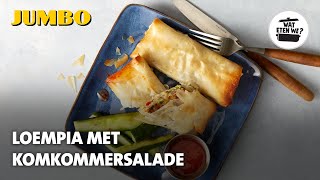 Wat eten we Loempia met komkommersalade [upl. by Hammel]