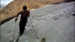 Ski Descent of Bloody Couloir [upl. by Ahsinik]