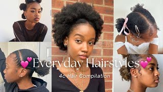 Stunning Everyday Hairstyles for Short 4C Hair Compilation  Natural Hair [upl. by Esilahc5]