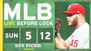 MLB DFS Picks Today 51224 DraftKings amp FanDuel Baseball Lineups  Live Before Lock [upl. by Letsou]