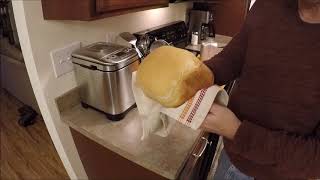 New Cuisinart CBK 110 Bread makers first loaf [upl. by Mitman]