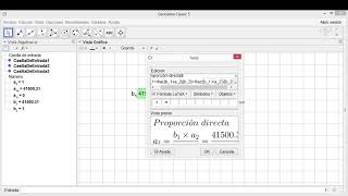 Simulacion en GeoGebra para obtener la proporción directa e inversa [upl. by Creedon870]