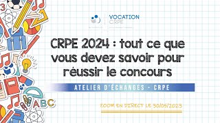 CRPE 2024 ～ TOUT CE QUE VOUS DEVEZ SAVOIR POUR RÉUSSIR LE CONCOURS [upl. by Andrey]