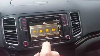 Mirrorlink VW Discover Media und Samsung S7 Edge Full Mirroring wären die Fahrt [upl. by Olnton]