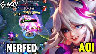 AOV  AOI GAMEPLAY  NERFED NEW PATCH  ARENA OF VALOR LIÊNQUÂNMOBILE ROV COT 傳說對決 [upl. by Yaniv74]