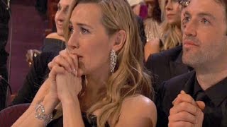 Kate Winslet Cry As Leonardo DiCaprio Wins Best Actor At Oscars 2016 [upl. by Nitsir]