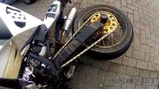 Wheelie Crash DRZ  Leaking oil  Supermofools [upl. by Bates]