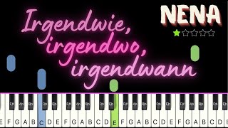 Nena  Irgendwie irgendwo irgendwann  Piano Tutorial [upl. by Winfrid849]