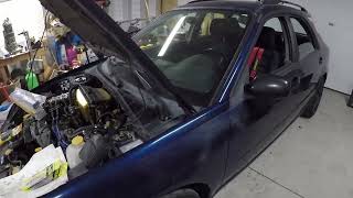 2002 Subaru Impreza TS 25 Old Blue 65 Kartboy Short throw Shifter [upl. by Gratiana]