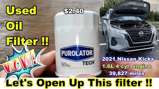 Purolator Tech TL14610 Oil Filter Cut Open Used Purolator Oil Filter Cut Open [upl. by Cleavland]