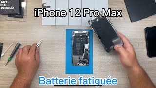 La batterie de cet iPhone 12 Pro Max était fatiguée  Repair Ifavone￼ [upl. by Atinal484]