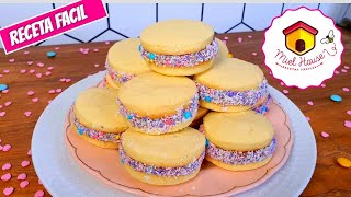 Alfajores de maizena RECETA FACIL alfajorcitos de colores y clásicos con coco [upl. by Cinimmod333]