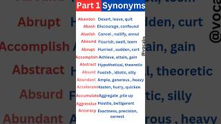 Synonyms ✅ Part 1 synonyms advancedvocubulary ieltsvocabulary indianenglish vocab spokenenglis [upl. by Aiki]