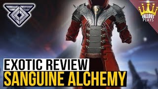 Destiny 2 OP EXOTIC Exotic Review  Sanguine Alchemy Warmind [upl. by Dnalon]