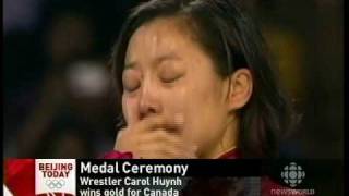 Canada National Anthem Played When Carol Huynh Received Gold [upl. by Sayers]