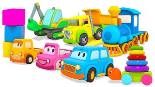 Car cartoons for kids amp Clever cars cartoon full episodes  Street vehicles amp trucks for kids [upl. by Maddeu]