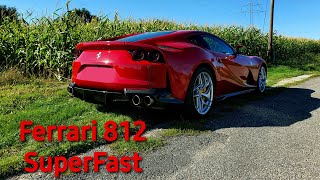 Ferrari 812 Superfast V12 800HP stock exhaust sound  Dźwięk układu wydechowego [upl. by Einaeg840]