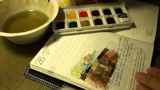 Hobonichi Watercolor Doodles  Coffe and Ice [upl. by Atik]