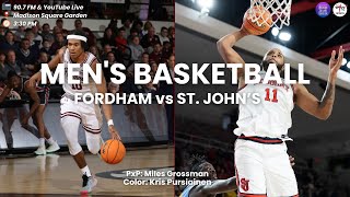 Fordham Mens Basketball vs StJohns  WFUV Sports [upl. by Yoral]