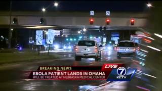 Ebola patient lands in Omaha [upl. by Anihsit]