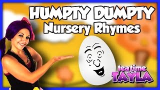 Humpty Dumpty  Nursery Rhymes  Tea Time with Tayla [upl. by Endora]