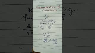 Rationalization of denominator [upl. by Barsky]