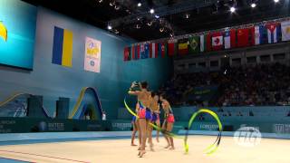 SPECIAL ITALIA  Mondiale di Ritmica  Gruppi  Finale con Palle e Cerchi 32 [upl. by Joeann]