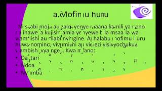 Form2 Kiswahili Lesson2 mofimu [upl. by Epilef]