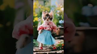 Cute cat dancing 😍😀😍 014shortvideo viralvideo funny [upl. by Ddet871]