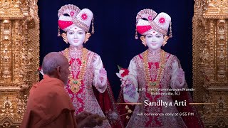 BAPS Shri Swaminarayan Mandir  Robbinsville NJ  Live Sandhya Arti [upl. by Yssenhguahs437]