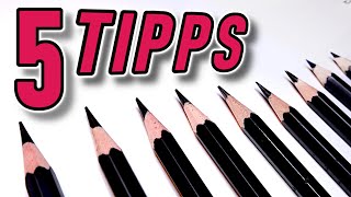 5 WICHTIGE TIPPS zum Zeichnen mit Bleistift [upl. by Letty]