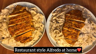 Restaurant style fettuccine alfredo recipe❤️ tehreemeats [upl. by Alcott]