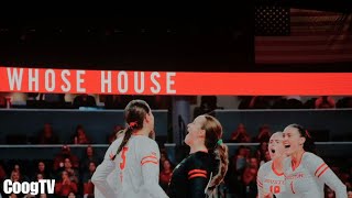 UH Volleyball Defeats Iowa State  In The Game [upl. by Beitch]