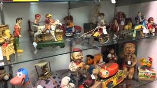 Amazing vintage tin litho and battery toy collection just in at Gannons Antiques [upl. by Terchie]