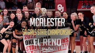 2022 Oklahoma 5A Girls State Championship  2 McAlester Lady Buffaloes v 2 El Reno Lady Indians [upl. by Lacee]