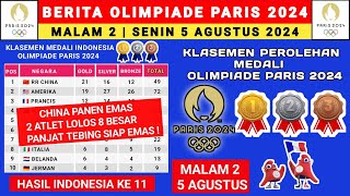 PANJAT TEBING LOLOS 8 BESAR  Klasemen Perolehan Medali Olimpiade Paris 2024 [upl. by Ahsrav]