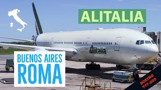 Alitalia Buenos Aires Roma  Boeing 777  Premium Economy [upl. by Ahsakat867]