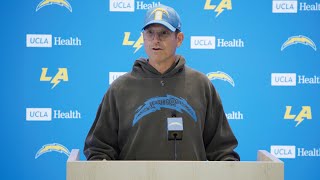 Jim Harbaugh On Injury Updates vs Chiefs  LA Chargers [upl. by Okorih]