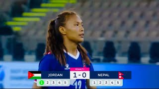 WAFF 2024 Womens Championship  Finals  Jordan vs Nepal penalty shootout jordan5 Nepal4 [upl. by Japha]