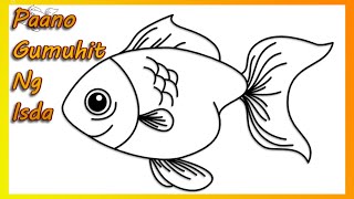 Paano Gumuhit ng Isda  Simple Drawing Tutorial [upl. by Lesak]