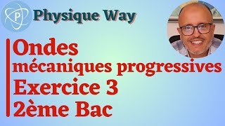 Ondes mécaniques progressives  Exercice 3  2ème Bac [upl. by Htederem368]